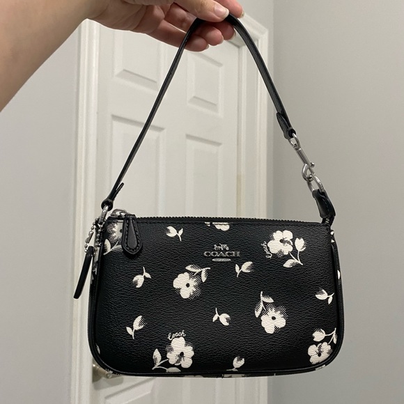 Coach Nolita 19 White and Black Floral Purse - Picture 2 of 3